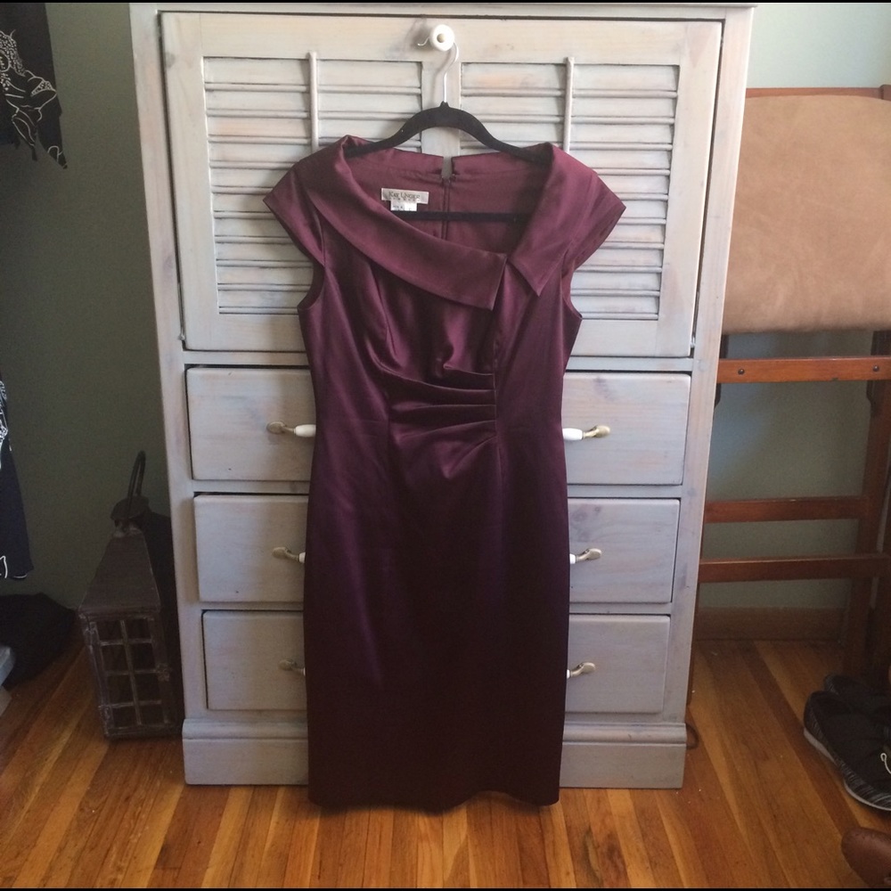 Burgundy Wine Cocktail Dress