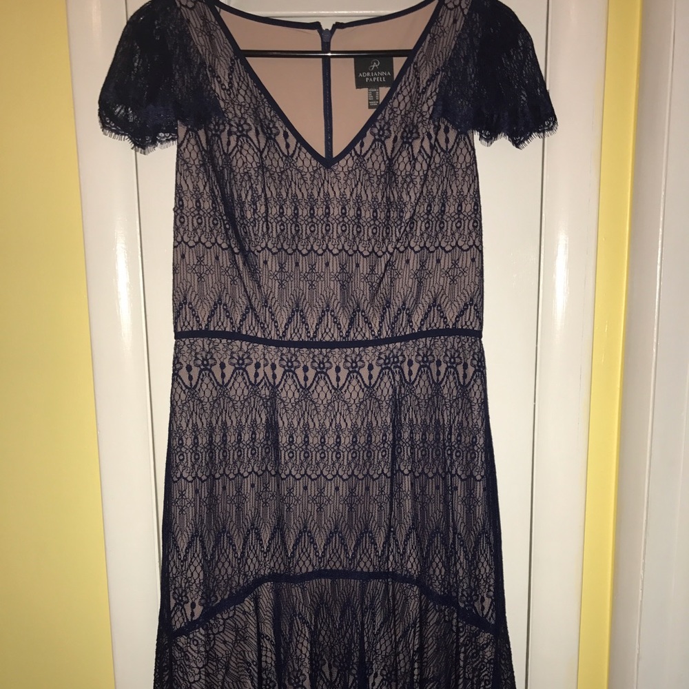 Adrianna Papell Lace Overlay Dress