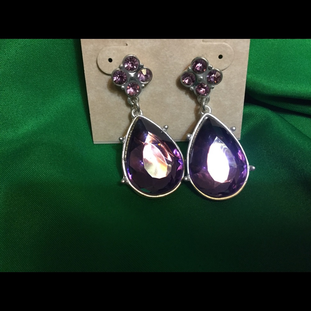 Purple Dangle Earrings