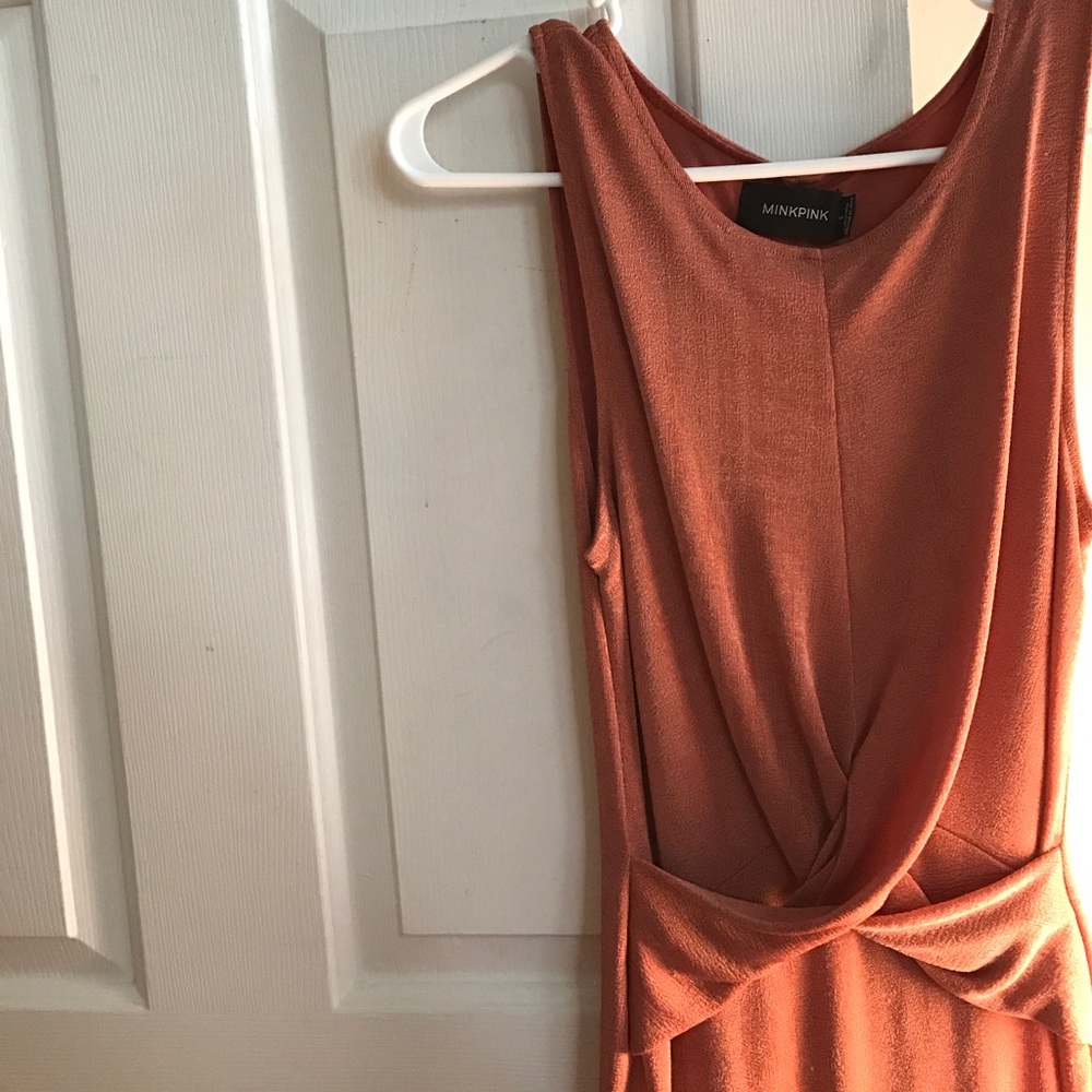 Coral form fitting dress