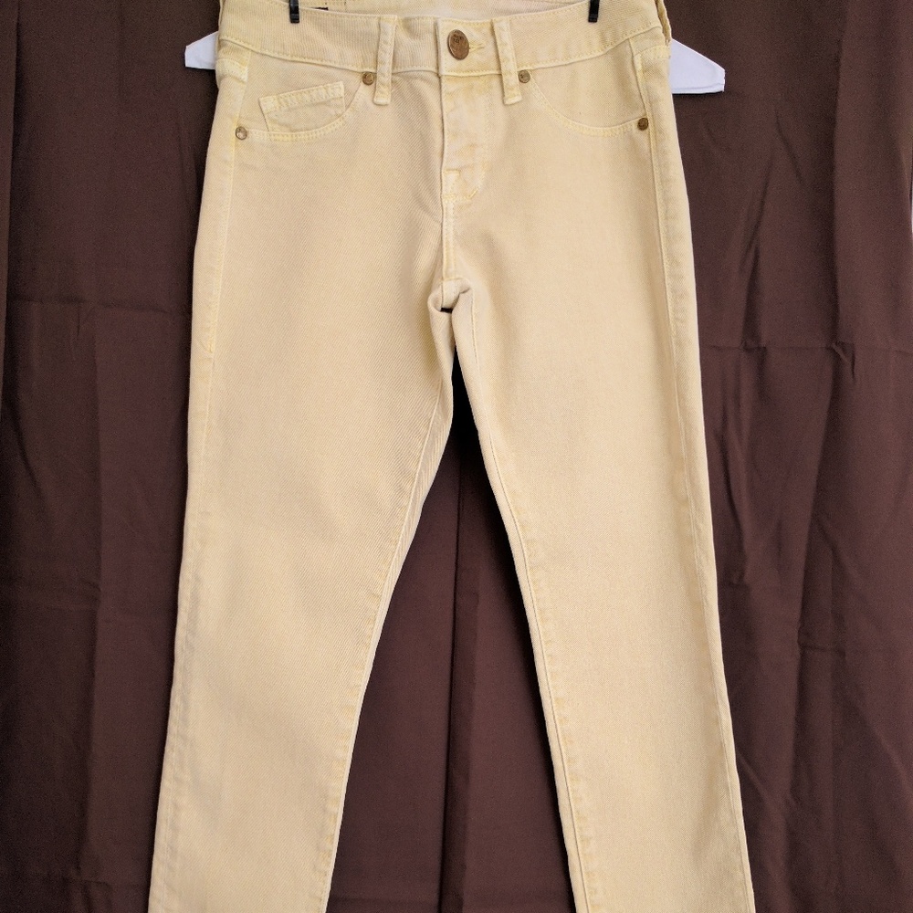 William Rast Women Reese Skinny Jeans Yellow/Lemon
