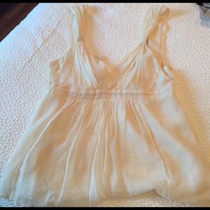 Cream silk top