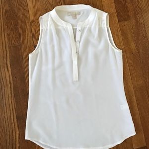 Banana Republic white silk tank