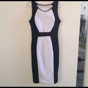 Black and white body con dress