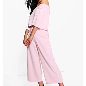 Off Shoulder Crop & Culotte Co-Ord Set
