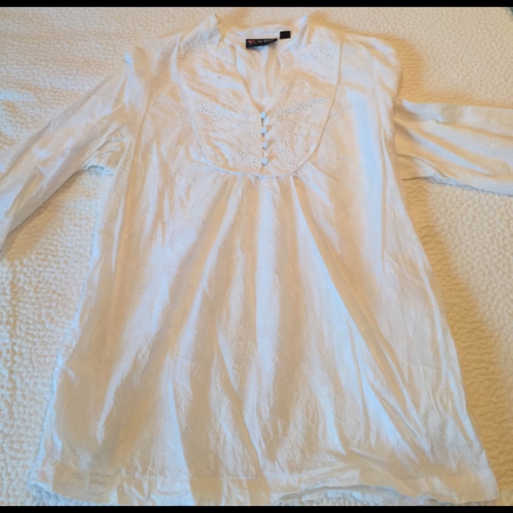 White embroidered top