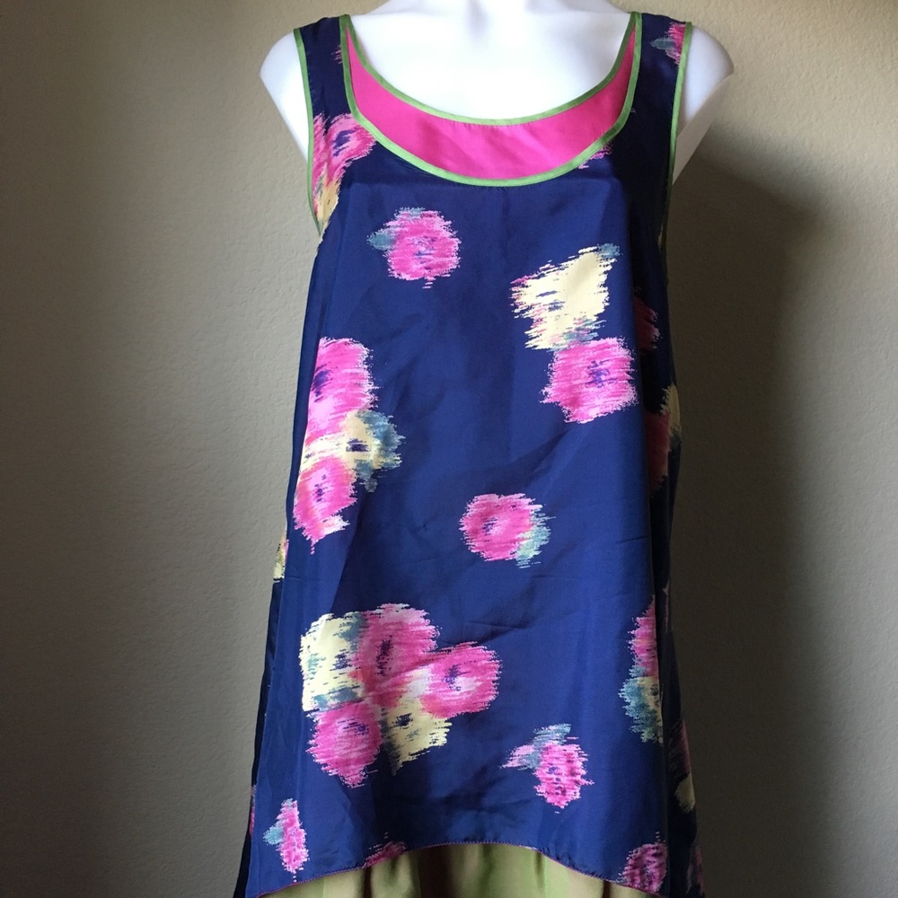 Chelsea & Violet 100% silk ruffle dress S