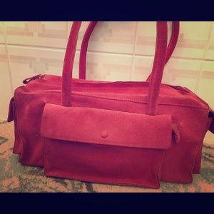 Club Monaco Cherry Suede Handbag