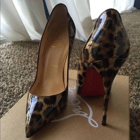 Christian Louboutin Shoes - Patent Leather Leopard So Kate 37.5