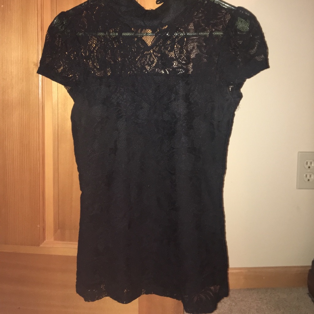 black lace top