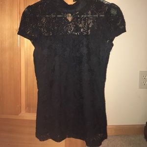 black lace top