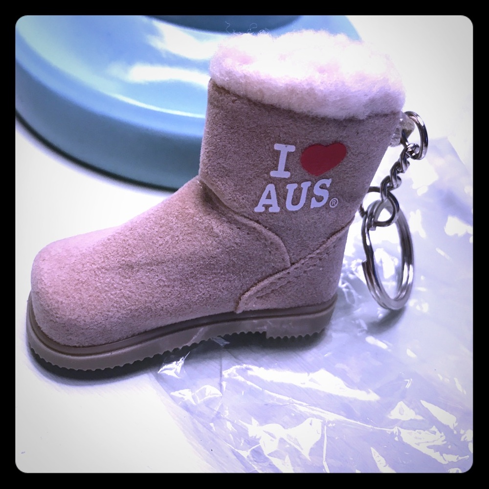 New cute small tan boots key ring / holders