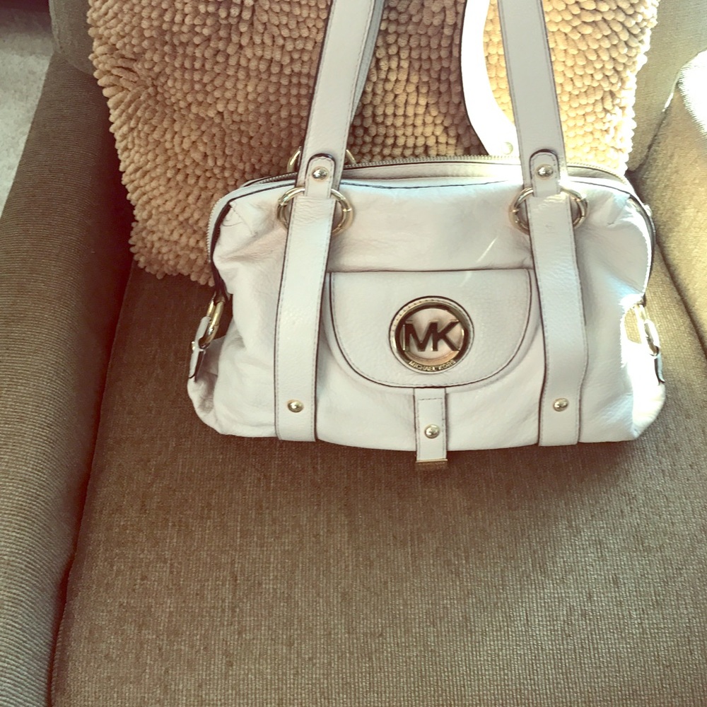 Michael Kors Off White Gold Embellished Bag