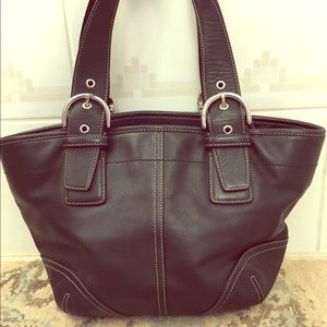 Coach Black Leather Handbag