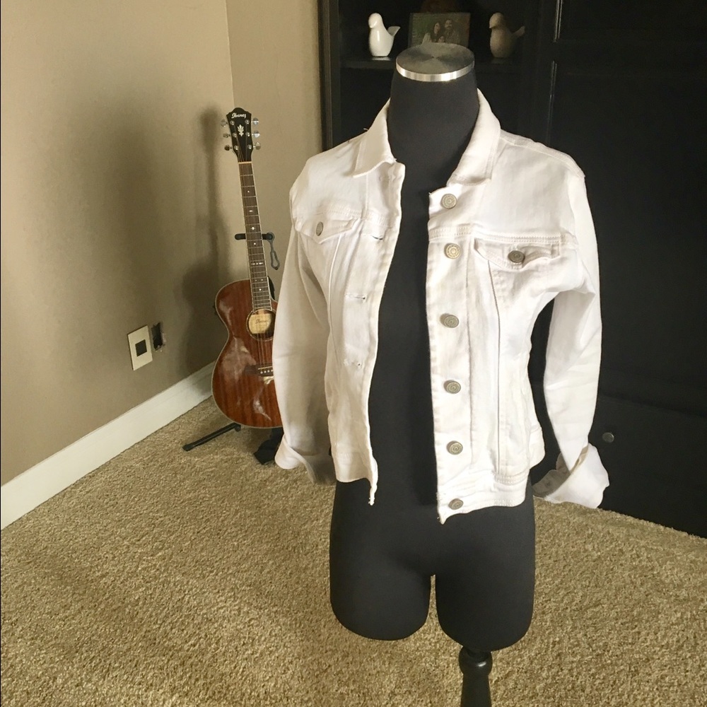 White jean jacket