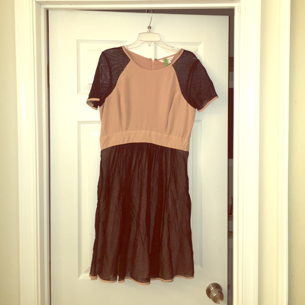 BCBGeneration taupe and black dress