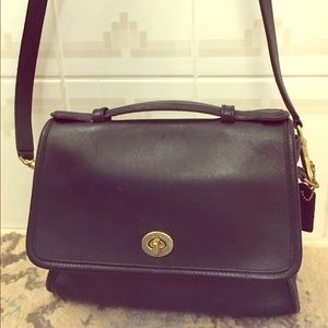 Coach Black Leather Crossbody Bag
