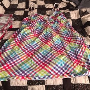 Multicolored Gingham Brushed Cotton Nightie -22/24