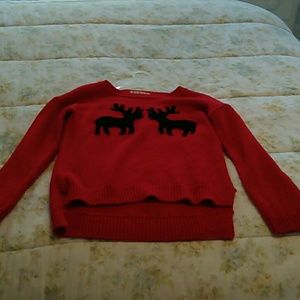 A red holiday sweater