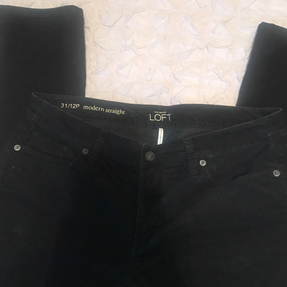 Loft Black Corduroys