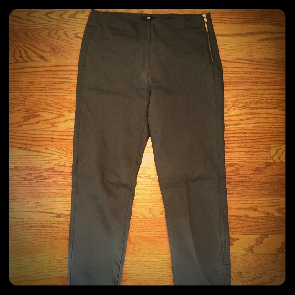 H&M grey straight leg pants