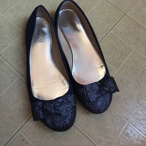 Alfani flats with glitter toe and bow