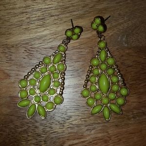 Lime green earrings
