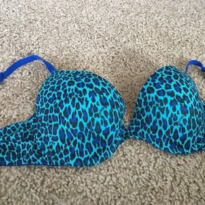 VICTORIA'S SECRET/PINK blue push up 32C bra