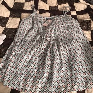 NWT - Sheer Geometric Print Tank