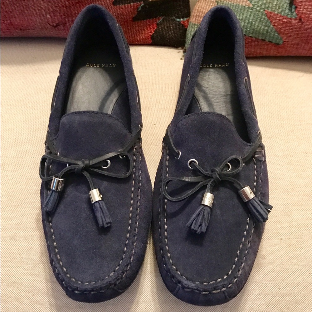 SOLD🚫Cole Haan blue suede driving shoes - size 8