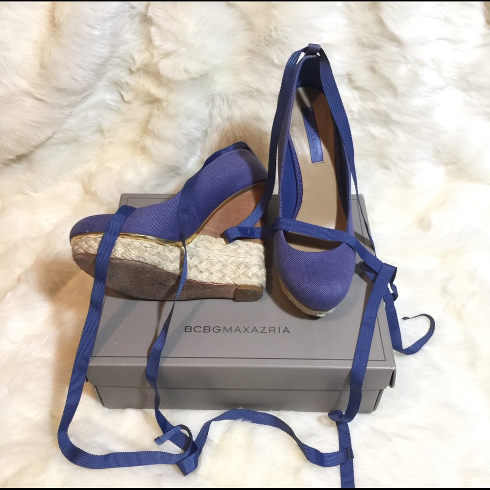 BCBG Max Azria 37.5 Denim Wedges