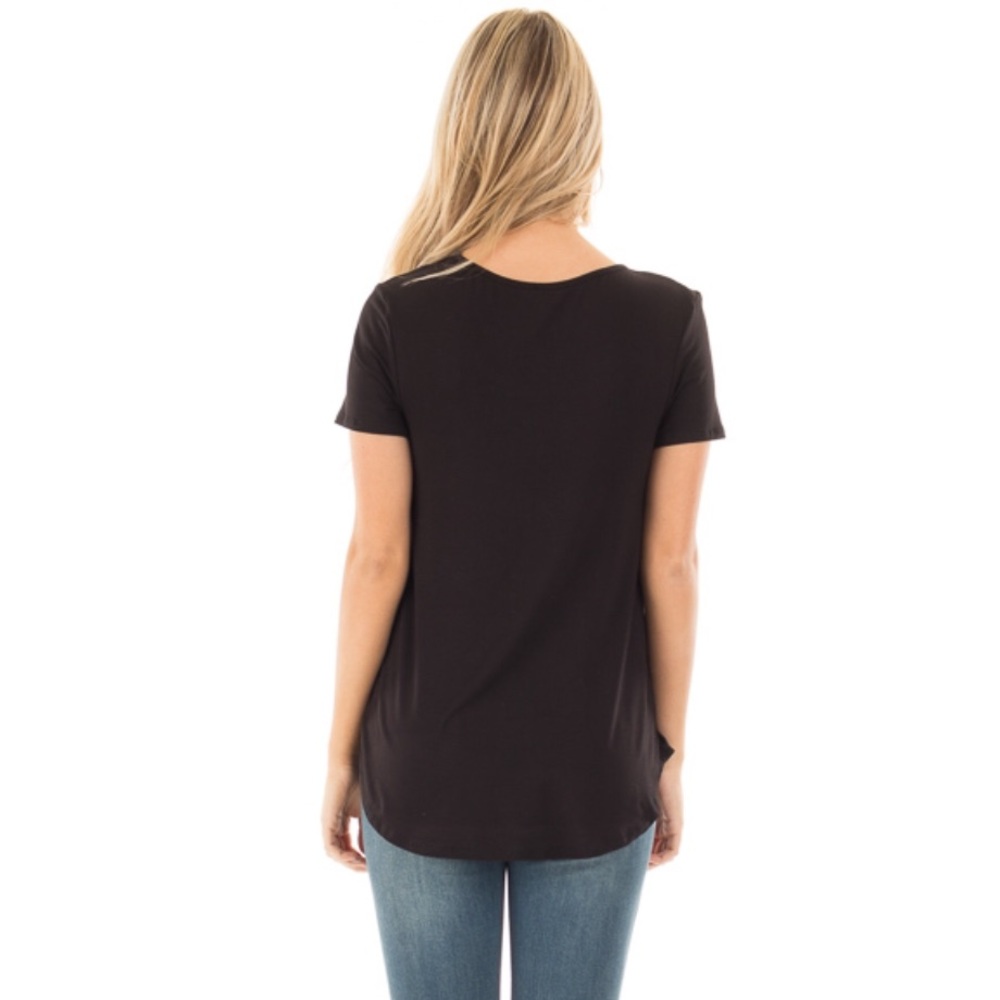 🆕💖ONLY 1 med LEFT💖Black Criss cross front top💖 - Picture 5 of 8
