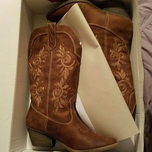 Make an offer - Brown soft cowboy boots