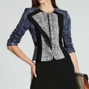 BCBG snake print peplum jacket