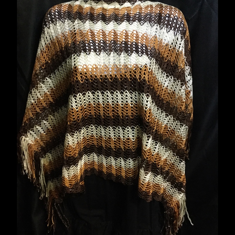 Retro Crocheted Poncho