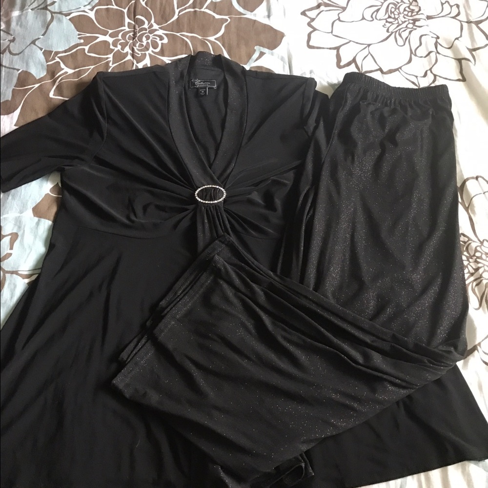 DressBarn Two-piece Black Sparkly outfit Size 16