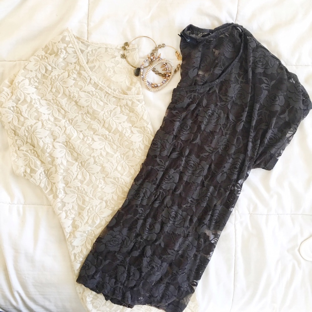 SOLD IN BUNDLE 2 Boho Lace Tops