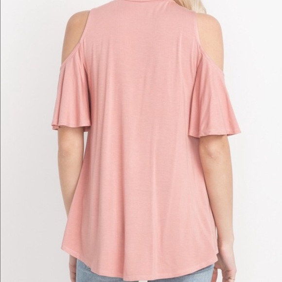 Savanna Blush Choker Open Shoulder Top💕1 Left - Picture 4 of 7