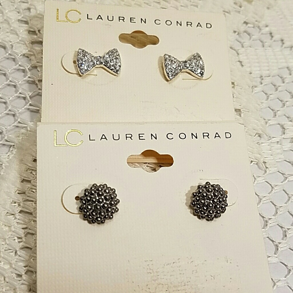 2 Pairs LC Lauren Conrad Stud Earrings