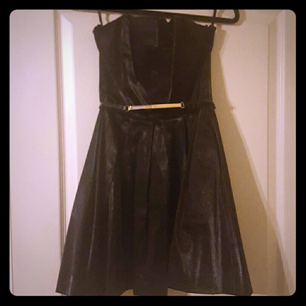 Rachel Roy Black Strapless Dress