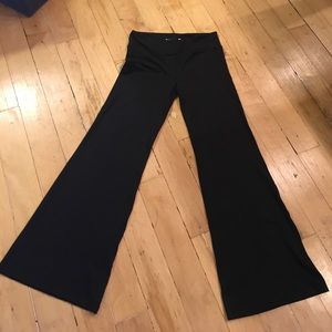 Betabrand yoga pant palazzo dress pant, black, ml