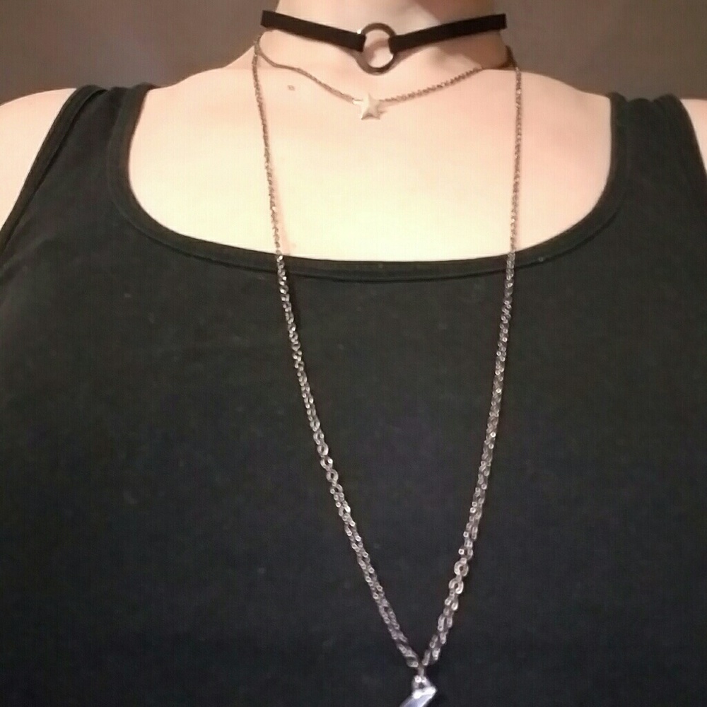 90s Goth Grunge Sun & Moon Choker