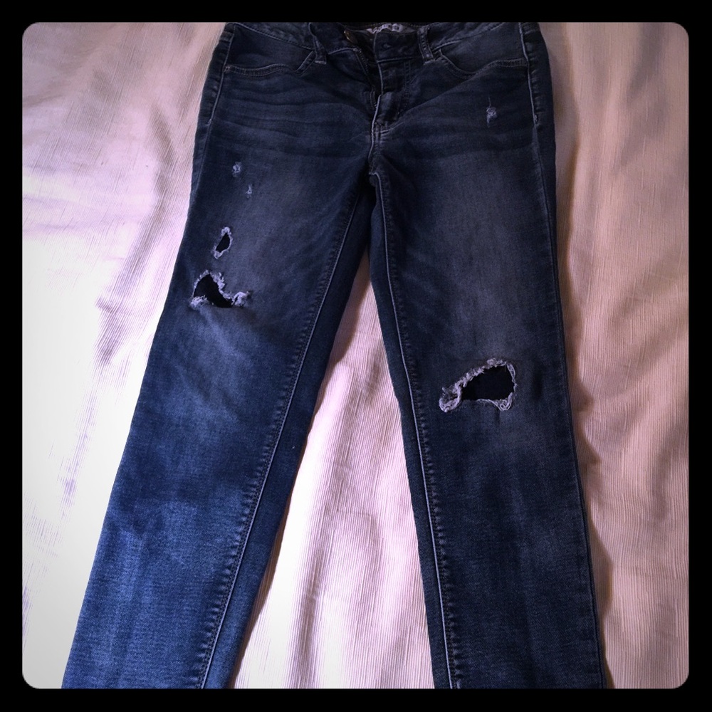 Nice stretchy skinny jeans - ae distressed