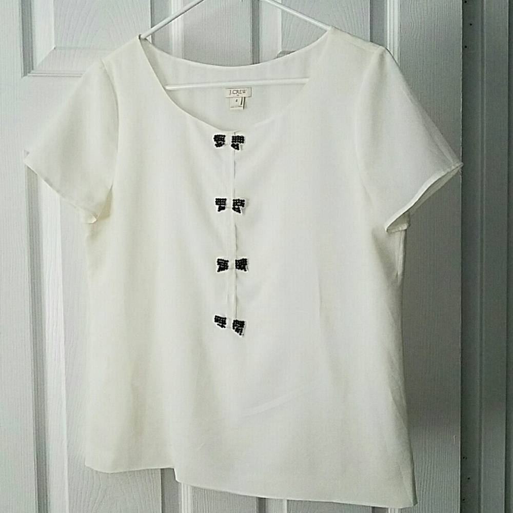 Gorgeous J. Crew rhinestone bow top