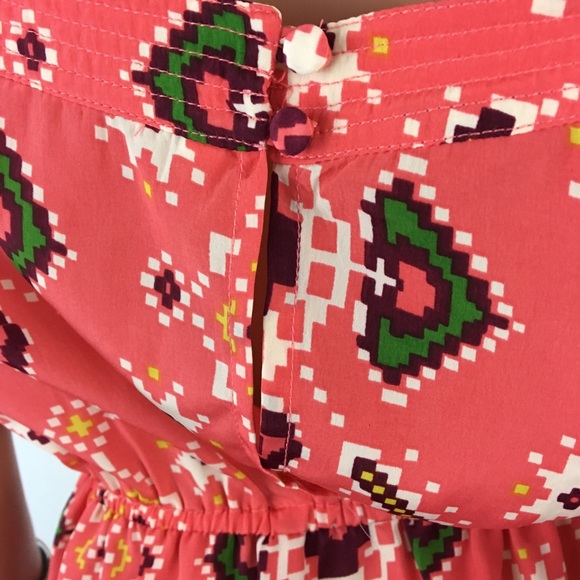 Willow&Clay Coral Aztec Dress - Picture 3 of 4