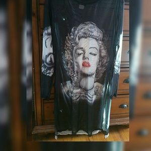 Mesh longsleeved marilyn monroe