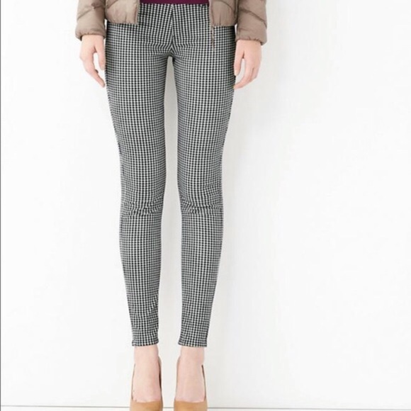 checkered stretch pants