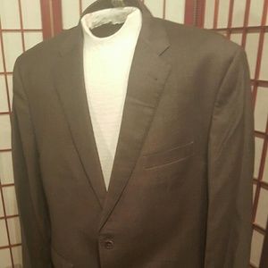 Men's Navy plaid Jos A. Bank suit.