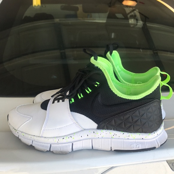 nike free ace leather white/black/green - Picture 2 of 3