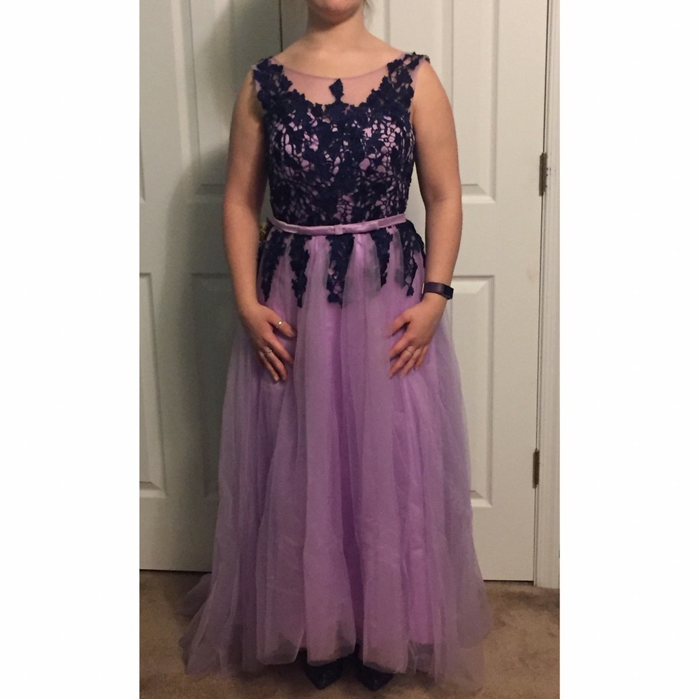 Purple/Navy Prom Dress